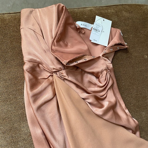 NWT A.L.C. Roya Strapless Knot-Front Midi Dress - Picture 7 of 12